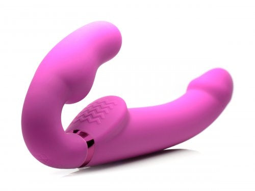 Strap U 10x Evoke Ergo Fit Inflatable & Vibrating Silicone Strapless Strap-on