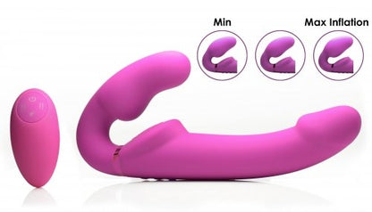 Strap U 10x Evoke Ergo Fit Inflatable & Vibrating Silicone Strapless Strap-on