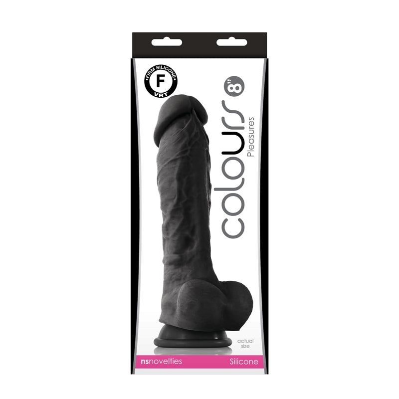 NS - Colours - Pleasures - 8" Dildo - Black