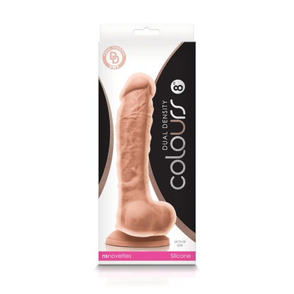 NS - Colours - Dual Density - 8" Dildo - White