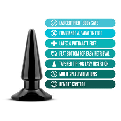 Blush - Basic Vibrating Anal Pleaser - Black