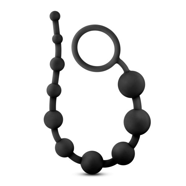 Blush - Platinum - Silicone 10 Anal Beads - Black