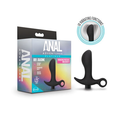 Blush - Platinum - Silicone Vibrating Prostate Massager 01 - Black