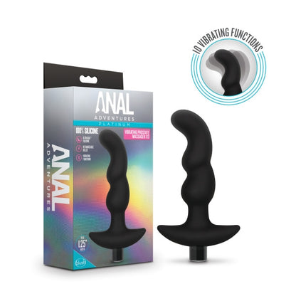 Blush - Platinum - Silicone Vibrating Prostate Massager 03 - Black