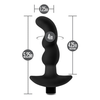 Blush - Platinum - Silicone Vibrating Prostate Massager 03 - Black