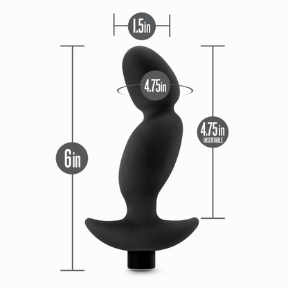 Blush - Platinum - Silicone Vibrating Prostate Massager 04 - Black