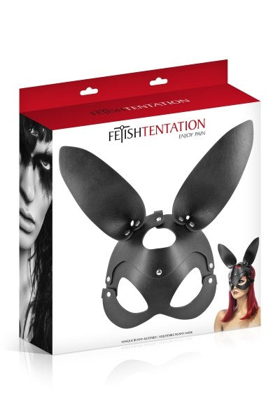 FT Adjustable Faux Leather Bunny Mask