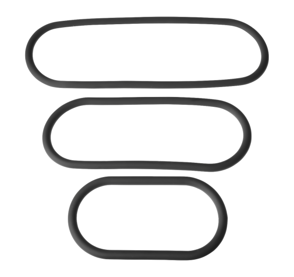 PerfectFit - Xplay Silicone Thin Wrap Ring 3-Pack (9,12,15)