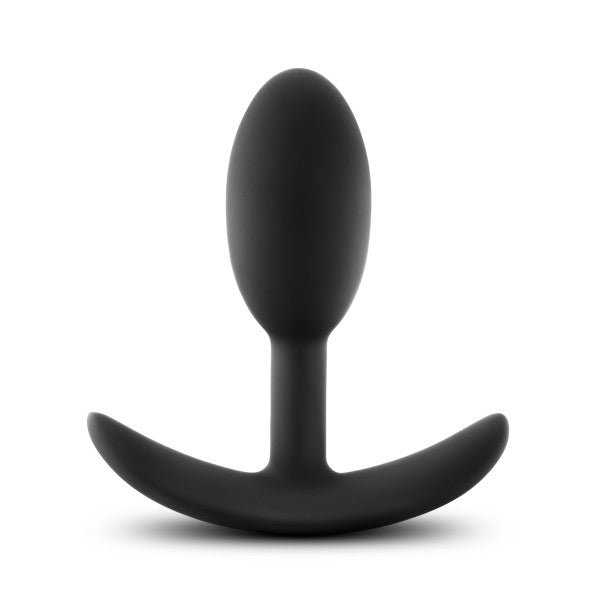 Blush - Anal Adventures Platinum - Silicone Vibra Slim Plug - Small - Black