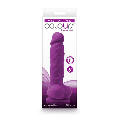 NS - Colours - Pleasures - Vibrating - 5" Dildo - Purple