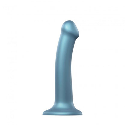 StrapOnMe Mono Density Dildo Metallic Duck Blue Size M Shine (MSRP CAD$89.99)