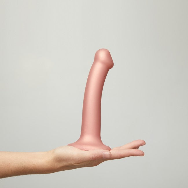 StrapOnMe Mono Density Dildo Metallic Vieux Rose Size M Shine (MSRP CAD$89.99)