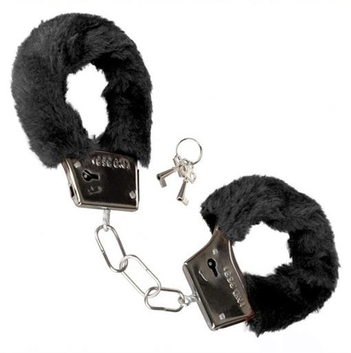 California Exotic Playful Furry Cuffs - Black