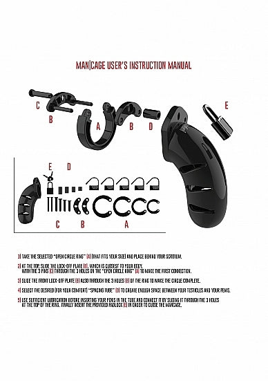 Shots - ManCage - Model 03 - Chastity - 4.5" - Cock Cage - Black