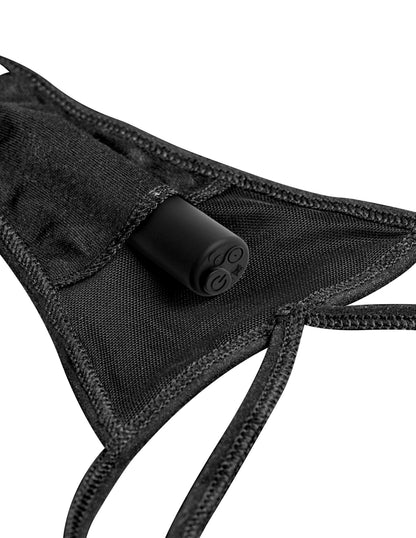 Hookup Panties Remote Lace Peek-a-Boo - Fits Size S-L Black