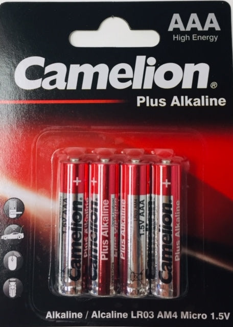 AAA 4-pack Alkaline Battery (Camelion LR03 AM4 Micro 1.5V)