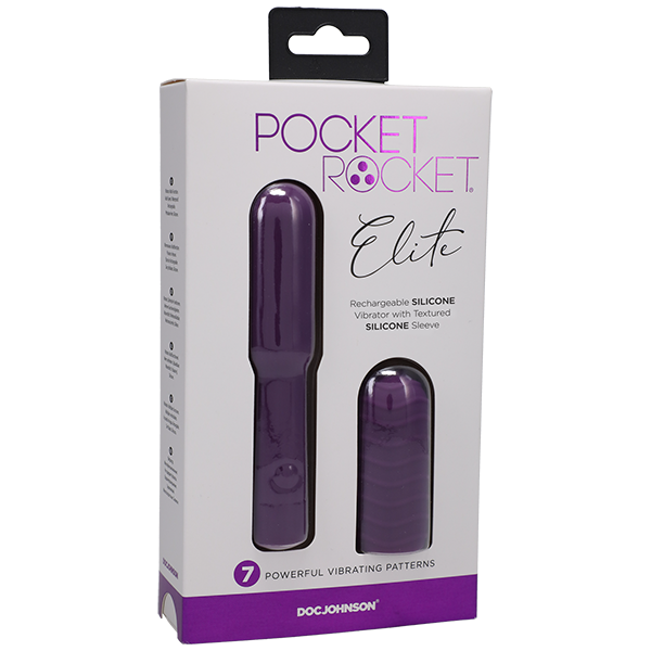 Pocket Rocket - Elite - Rechargeable with Removable Sleeve - Purple