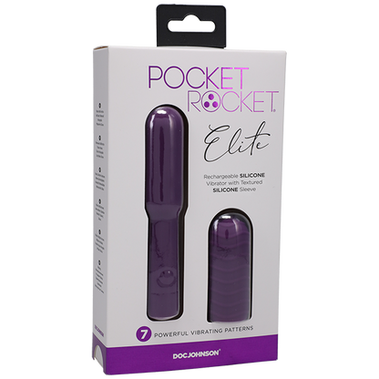 Pocket Rocket - Elite - Rechargeable with Removable Sleeve - Purple