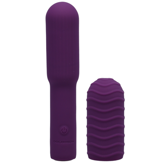 Doc Johnson Pocket Rocket - Elite - Rechargeable with Removable Sleeve - Purple