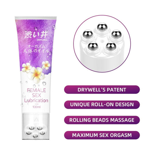 Drywell - Double Sensation Beads Massage Orgasm Female Sex Lubrication 100mL
