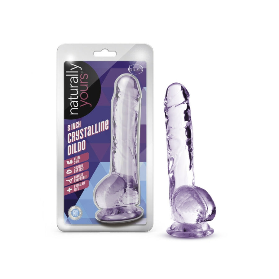 Blush - Naturally Yours - 8" Crystalline Dildo - Amethyst