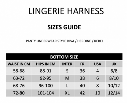 StrapOnMe Harness Lingerie Heroine S Black (MSRP CAD$74.99)
