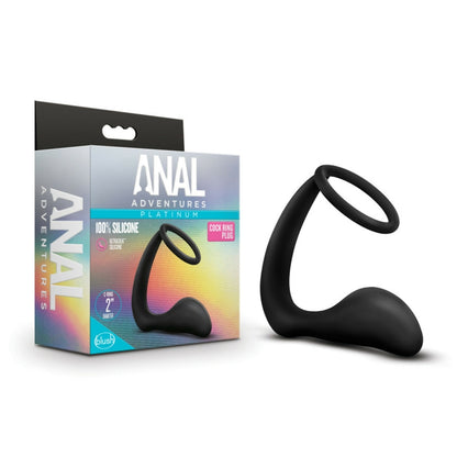 Blush - Anal Adventures Platinum - Cock Ring Plug - Black