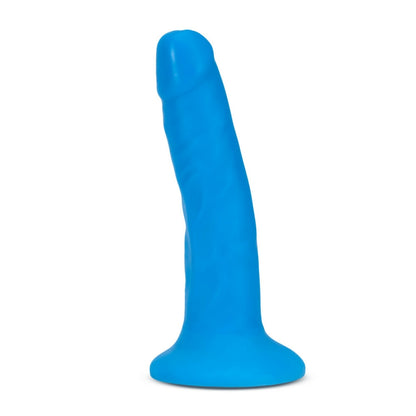 Blush - Neo Elite - 6 Inch Silicone Dual Density Cock - Neon Blue