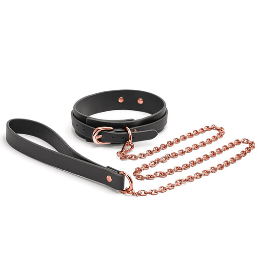 NS - Bondage Couture - Collar and Leash - Black
