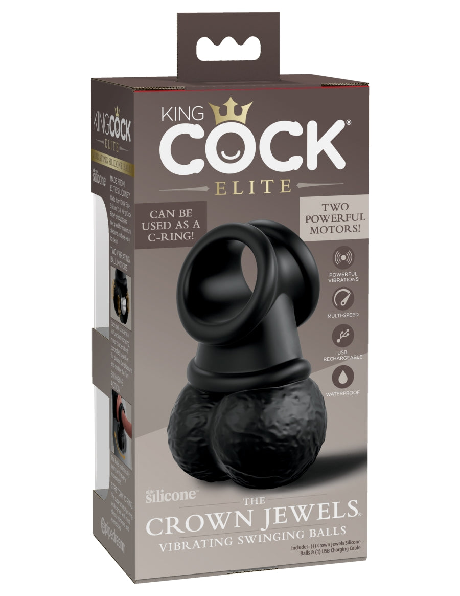 King Cock Elite The Crown Jewels - Vibrating Swinging Balls