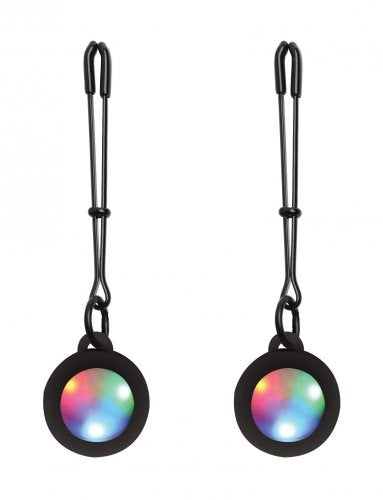 Charmed Silicone Light Up Tweezer Nipple Clamps