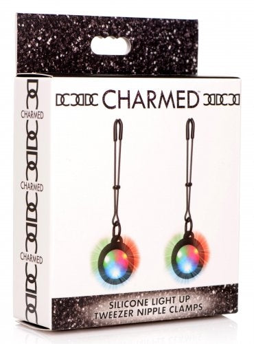 Charmed Silicone Light Up Tweezer Nipple Clamps