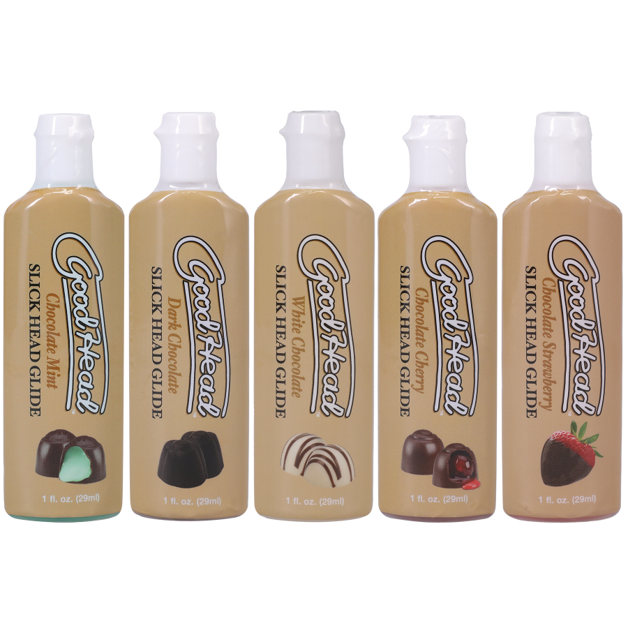 GoodHead - Slick Head Glide - Chocolates - 5 Pack - 1 fl. oz.