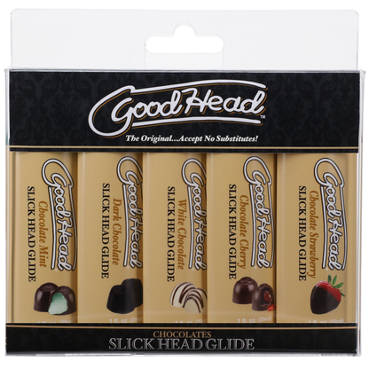 GoodHead - Slick Head Glide - Chocolates - 5 Pack - 1 fl. oz.