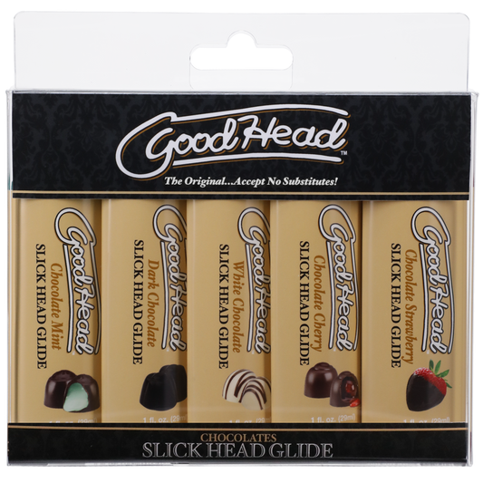 GoodHead - Slick Head Glide - Chocolates - 5 Pack - 1 fl. oz.