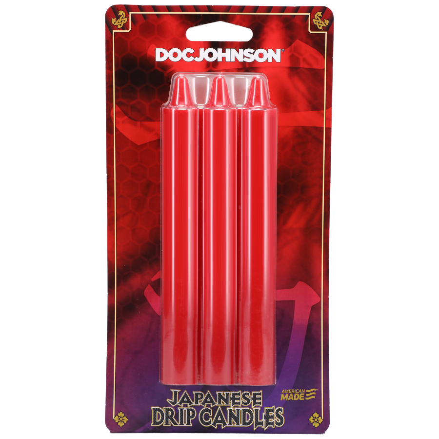 Japanese Drip Candles - Set of 3 - Red