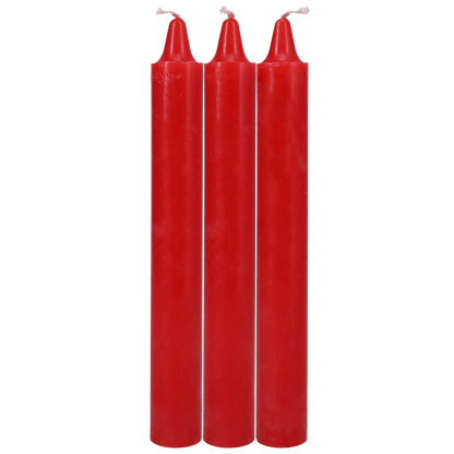 Japanese Drip Candles - Set of 3 - Red