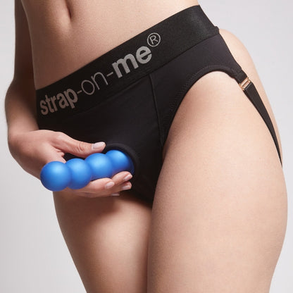 StrapOnMe Dildo Plug Balls Metallic Blue L (MSRP CAD$79.49)
