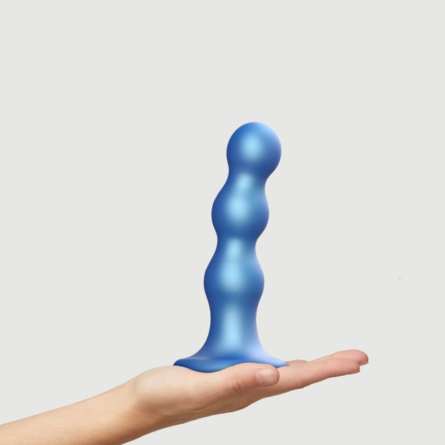 StrapOnMe Dildo Plug Balls Metallic Blue L (MSRP CAD$79.49)