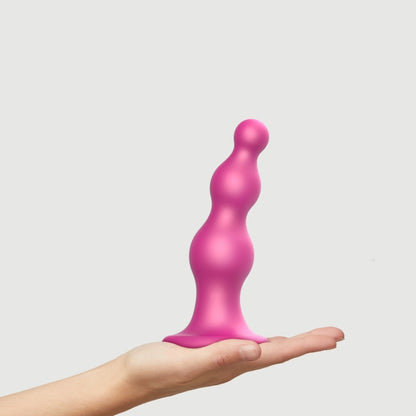 StrapOnMe Dildo Plug Beads Metallic Raspberry Pink L (MSRP CAD$79.49)