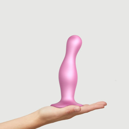 StrapOnMe Dildo Plug Curvy Metallic Sugar Pink L (MSRP CAD$79.49)