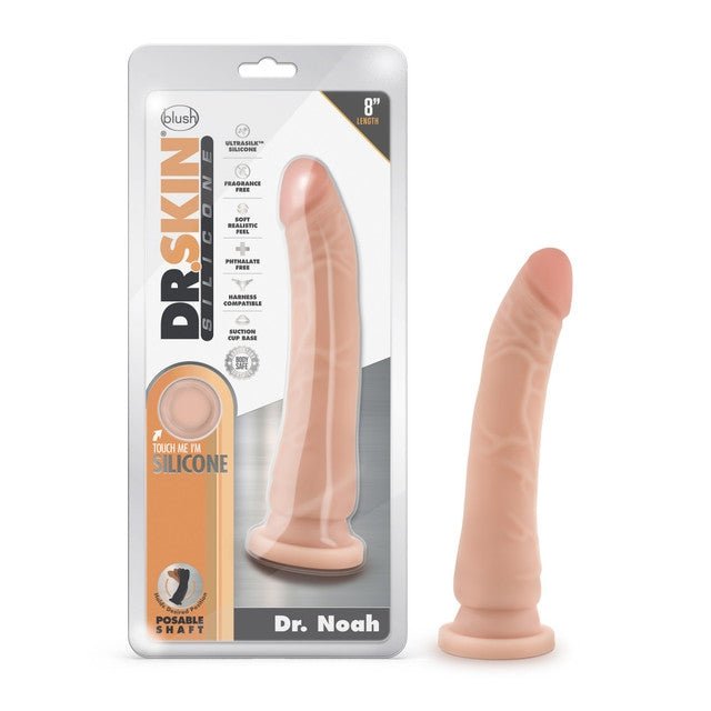 Blush - Dr. Skin Silicone - Dr. Noah - 8 Inch Dong with Suction Cup - Vanilla