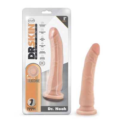 Blush - Dr. Skin Silicone - Dr. Noah - 8 Inch Dong with Suction Cup - Vanilla