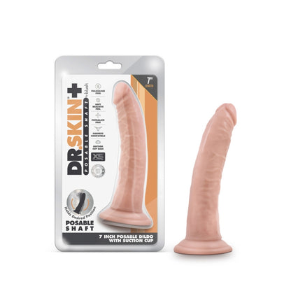 Blush - Dr. Skin Plus - 7 Inch Posable Dildo - Vanilla