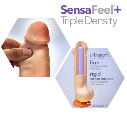 Blush - Dr. Skin Plus - 7 Inch Posable Dildo - Vanilla