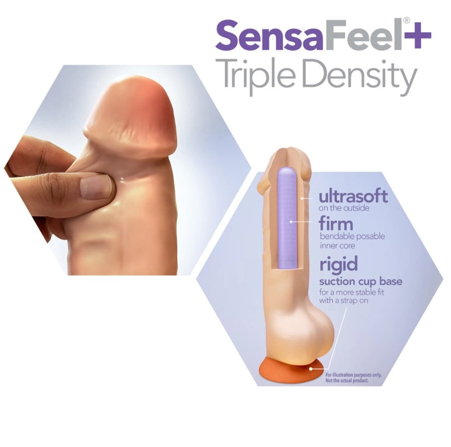 Blush - Dr. Skin Plus - 6 Inch Posable Dildo - Vanilla