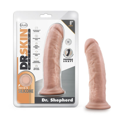 Blush - Dr. Skin Silicone - Dr. Shepherd - 8 Inch Dildo with Suction Cup - Vanilla
