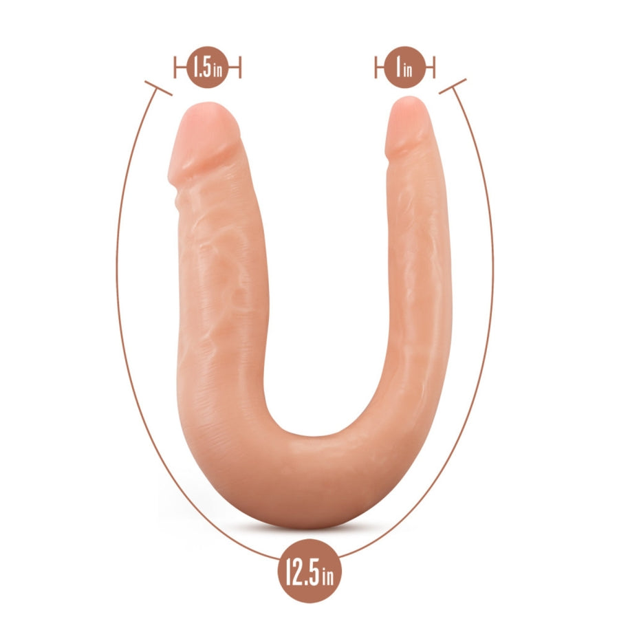 Blush - Dr. Skin Silicone - Dr. Double - 12 Inch Double Dong - Vanilla