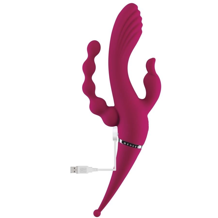 Silicone Rechargeable Four By Four Burgundy