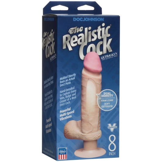 The Realistic Cock - ULTRASKYN - Vibrating 8 Inch Vanilla